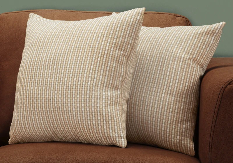 Monarch 18" x 18" Abstract Dot Pattern Throw Pillow (Set of 2) - Light / Dark Taupe