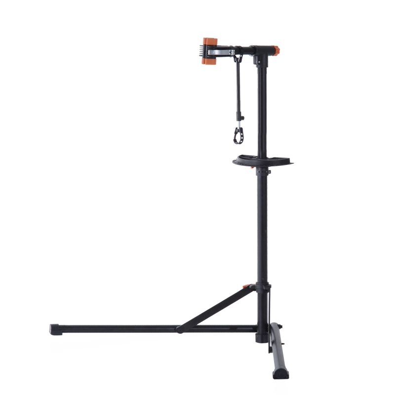 Soozier Adjustable Bike Repair Stand Home Portable Bicycle Mechanics Workstand Maintenance with Tool Box Cycle Black