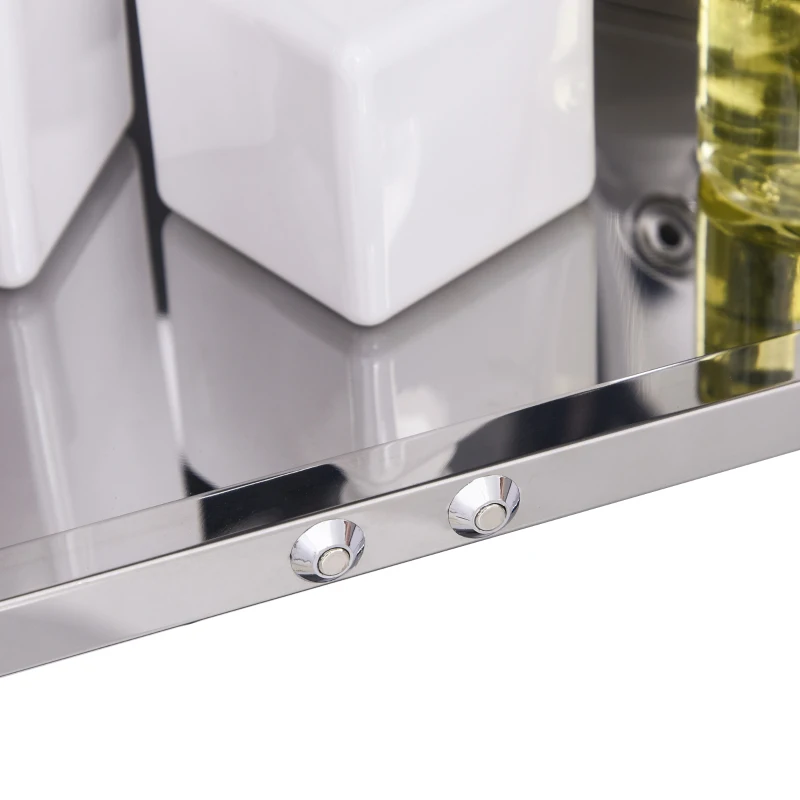 kleankin 30 Inch x 18 Inch x 11 Inch Corner Medicine Cabinet, Wall Mounted Mirror Cabinet with Double Doors and 3 shelves, Multipurpose Storage Organizer for Bathroom