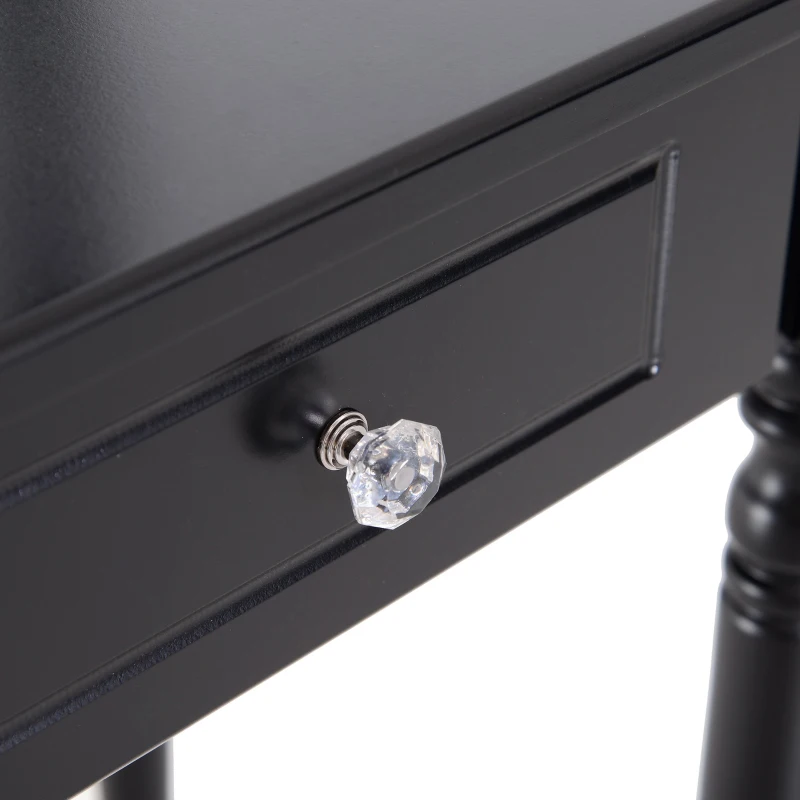 HOMCOM Vanity Table Set with Tri-Folding Mirror, Makeup Dressing Table with Drawers and Padded Stool for Girls, Women, Bedroom