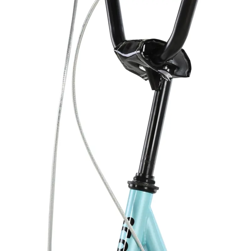 Aosom Teens Youth Scooter Ride On Toy with Adjustable Handlebar, Dual Brakes, and Inflatable Wheels For Kids 5+, Blue