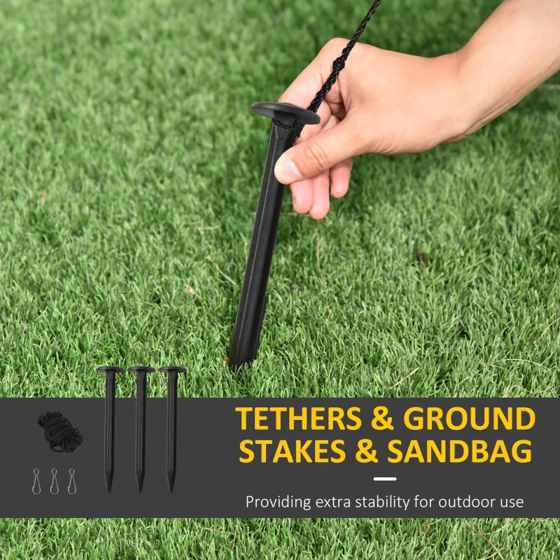 HOMCOM 8.3ft Halloween Inflatable Witch, LED Lighted for Home Indoor Outdoor Garden Lawn Decoration Party Prop, Black