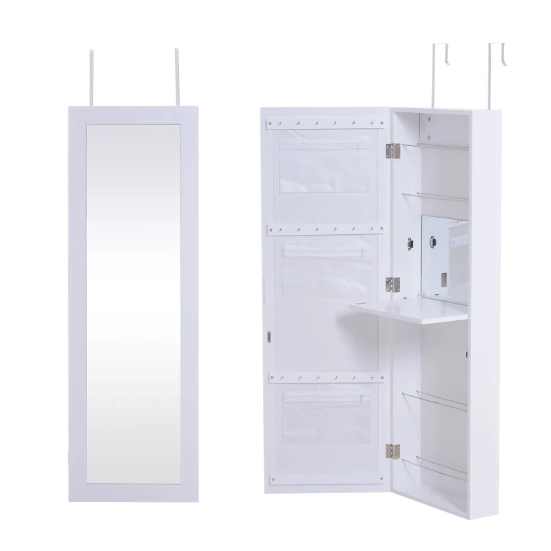 HOMCOM Wall/Door Mounted Armoire Cabinet White