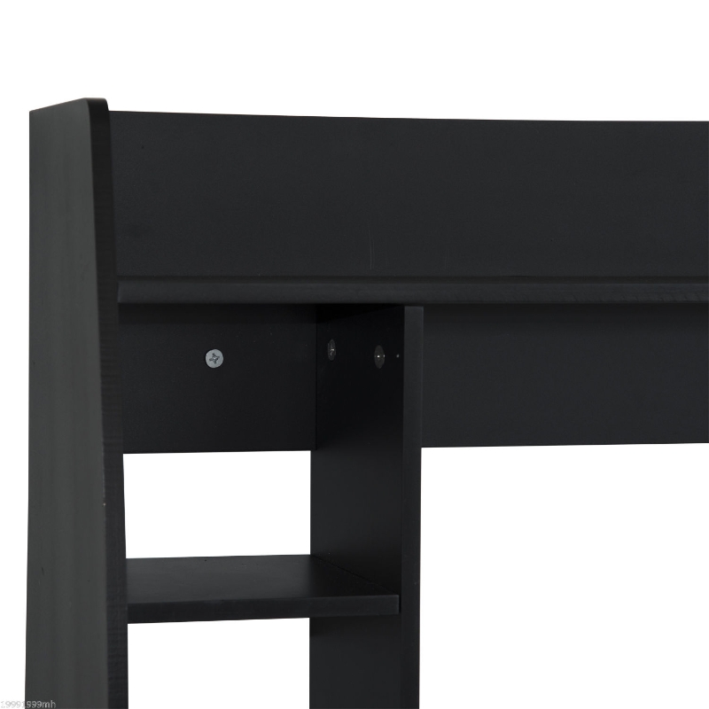 HomCom Floating Wall Mount Office Computer Desk with Storage - Black