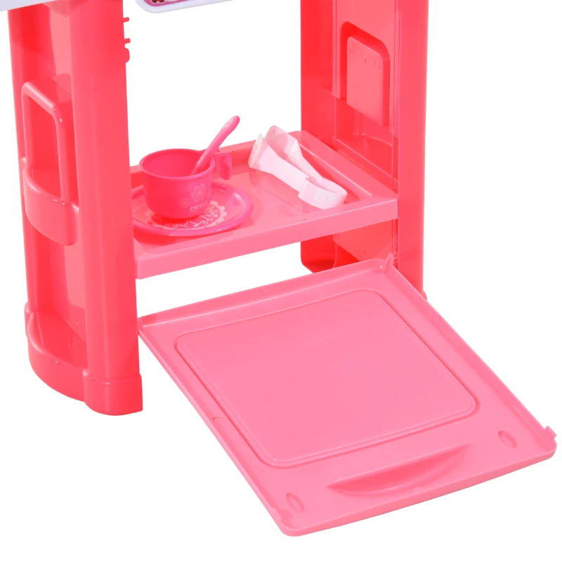HOMCOM 20 Piece Pretend Play Kitchen and Oven Set