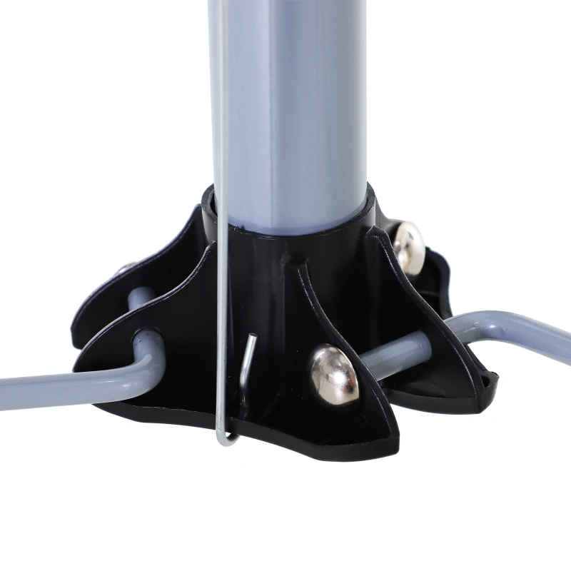 HOMCOM Foldable Umbrella Clothes Drying Rack Bed Sheet Dryer Aluminum 3 Arms 18 Lines 52.5ft Indoor Outdoor Pre-Assembled