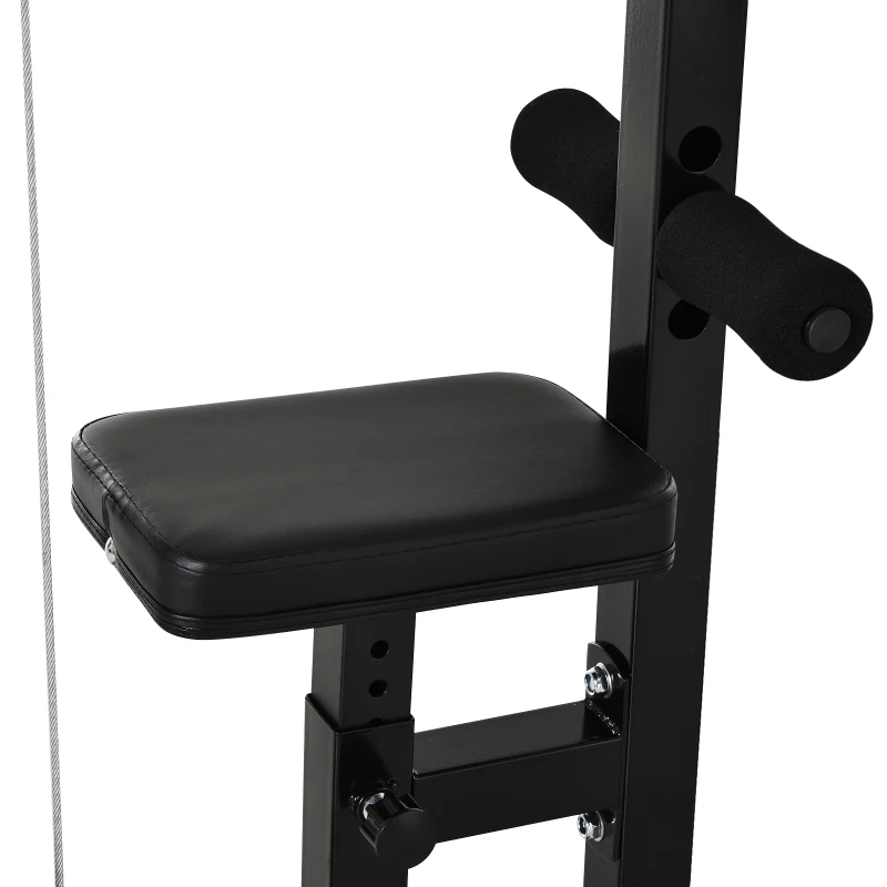 Soozier Exercise Pulldown Weight Machine with Multiple Adjustable Cable Positions for Strengthening Many Muscle Groups