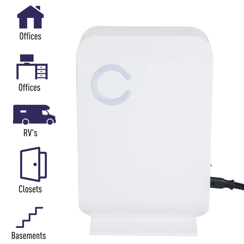 HOMCOM 43oz Capacity Electric Mini Dehumidifier Air Drying Moisture for 215 sq ft Portable Quiet Home Office Basement Bathroom Absorber