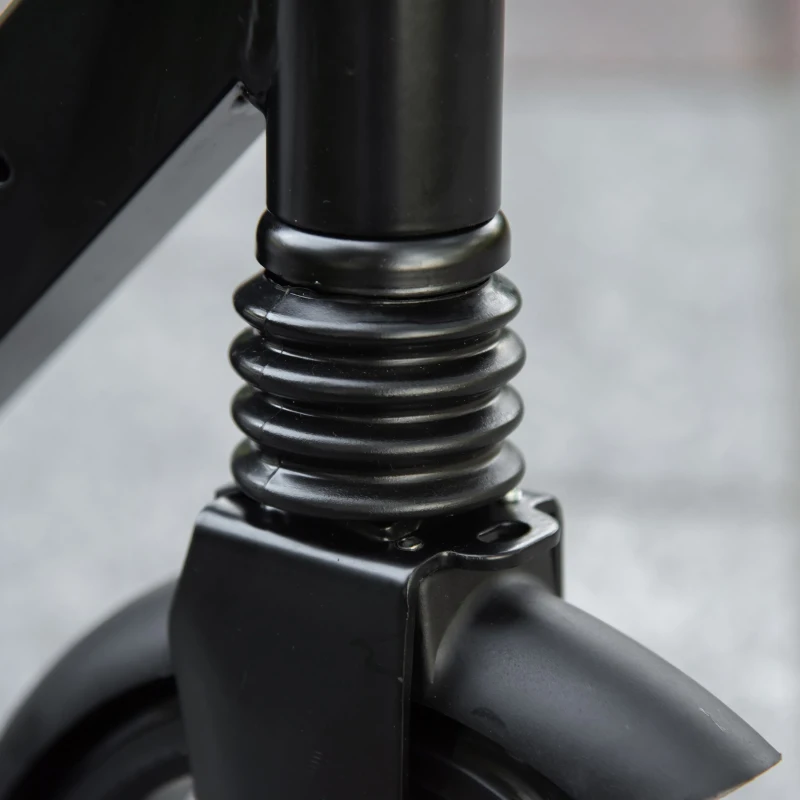 Soozier Foldable Kick Scooter for Teens Ages 12 Years and Up, Lightweight Scooters with Big Wheels, Adjustable Handlebars, One-Kick Open Mechanism and Dual Brakes System for Adult Teenage, Black