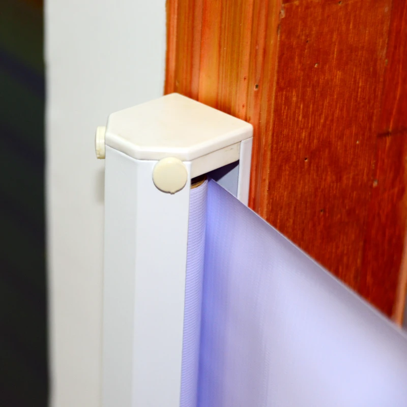 PawHut Retractable Pet Safety Gate 45.3" Dog Hide Away Door Metal Play Doorways