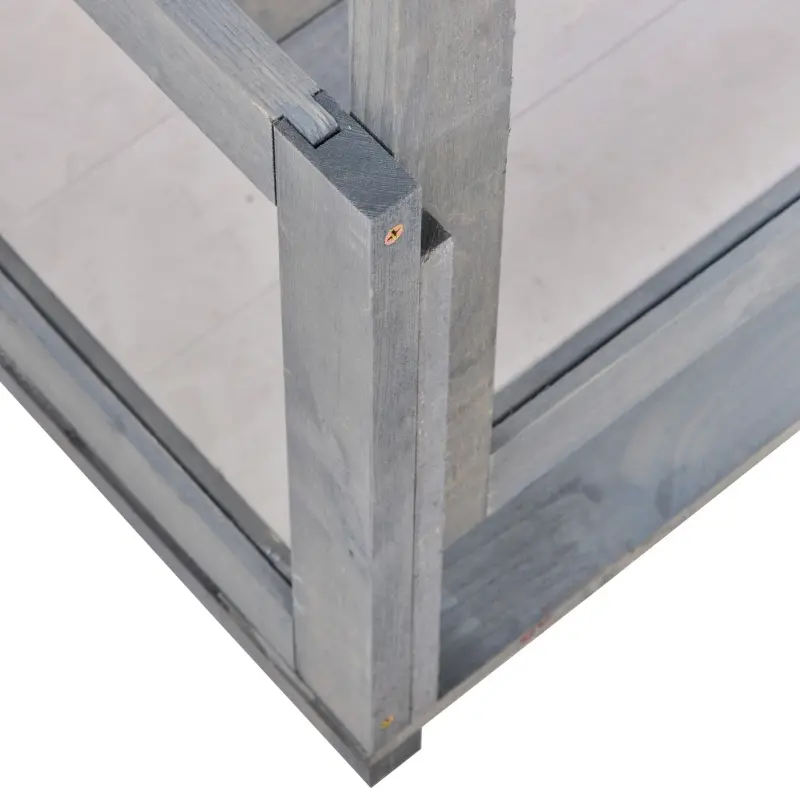 PawHut Wooden Reptile Cage with 3 Windows Slide-out Tray for Turtles, Lizards, Snakes