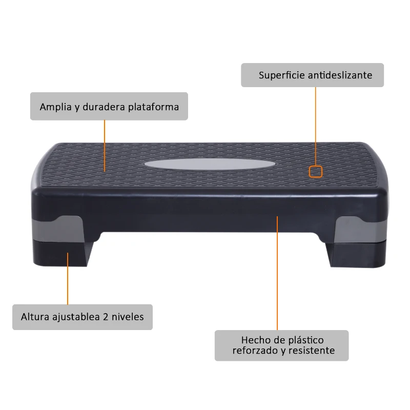 Soozier Adjustable 27'' Aerobic Cardio Adjust 4"-6" Exercise Stepper Risers