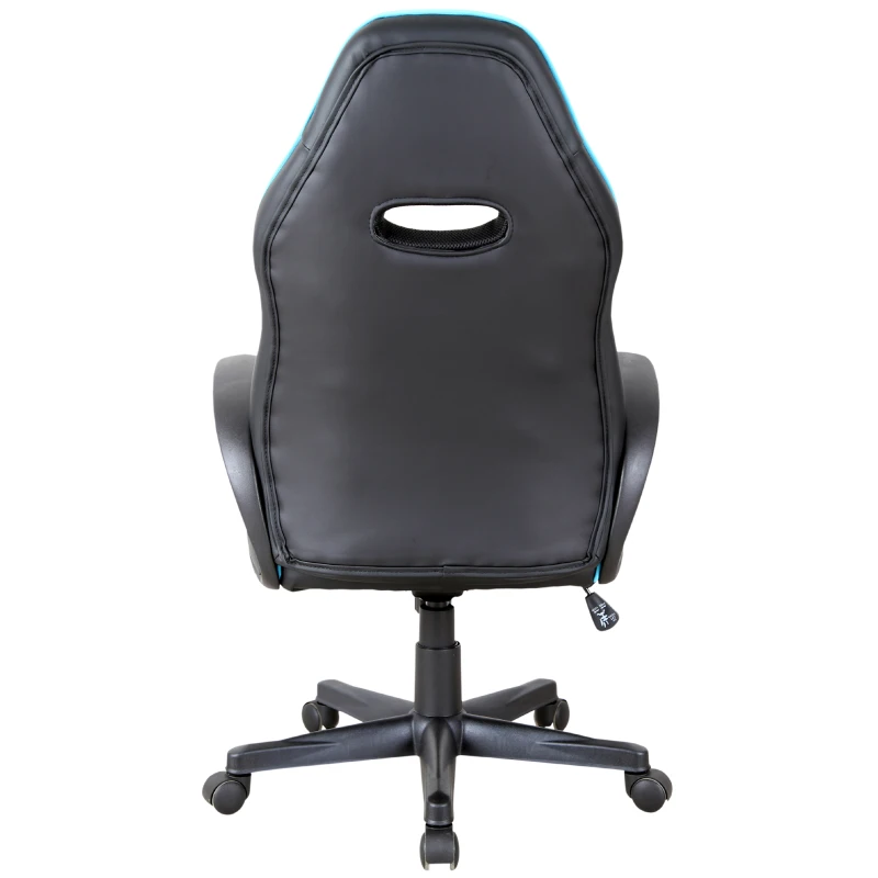 Vinsetto Executive PU Leather Rocking Office/ Gaming Chair Adjustable Padded Seat with Wheels Black/Blue