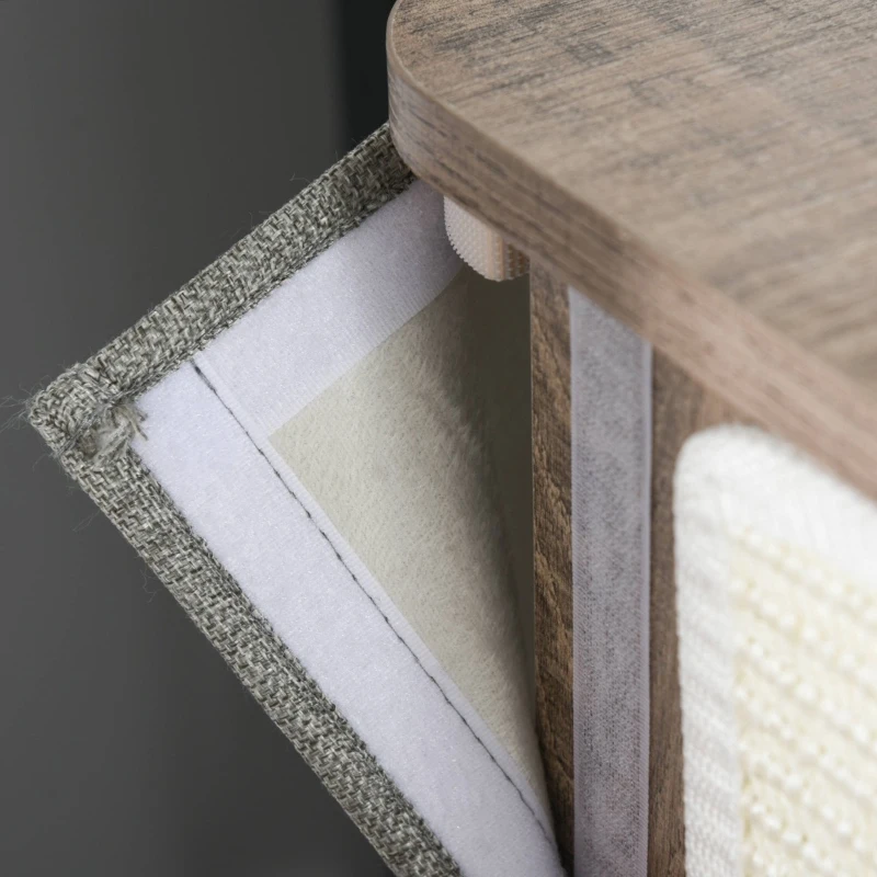 PawHut 34" Cat Tree Tower Activity Center with Natural Jute Scratch Material, Cushions on Each Platform, & Condo Area