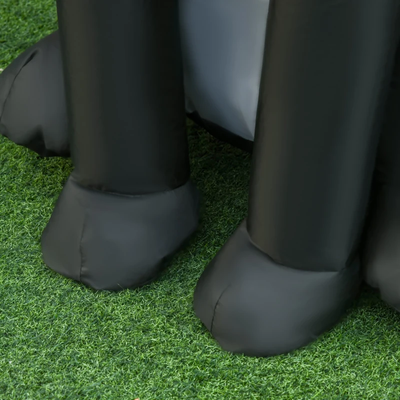 HOMCOM 4.1 ft Inflatable Halloween Black Cat,  Outdoor LED Lighted Yard Party Decoration, Waterproof