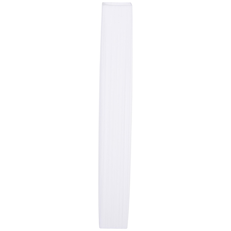 HOMCOM 48" Modern Free Standing Rectangle Floor Lamp with Linen Shade - White