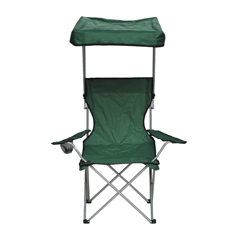 Outsunny Folding Canopy Chair Outdoor Camp Picnic Portable Armchair Sunshade