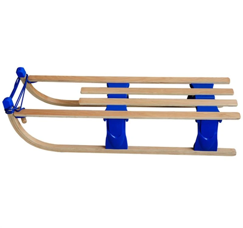 HomCom Folding Vintage Natural Wood Snow Sled Racer