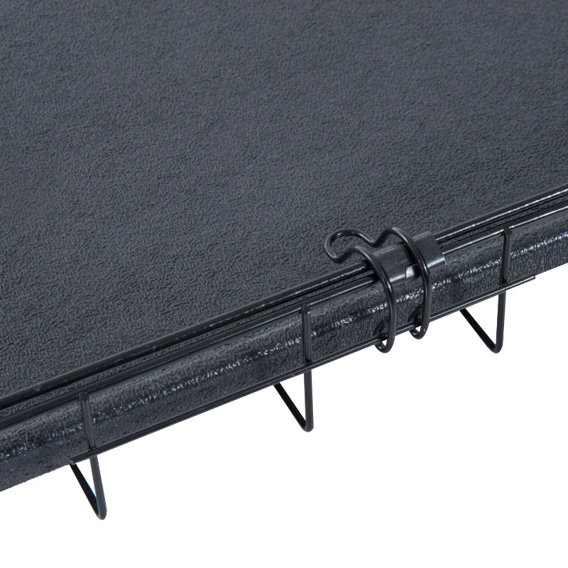 PawHut 42"x28"x30" Double Door Folding Metal Dog Crate Pet Cage Exercise Kennel Puppy House Playpen w/Plastic Tray