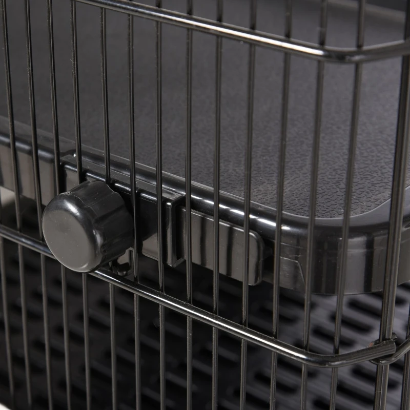 PawHut Spacious Rolling Small Animal Cage, Rabbit Pet Play House with Platform Ramp, Ideal for Indoor Play & Comfort