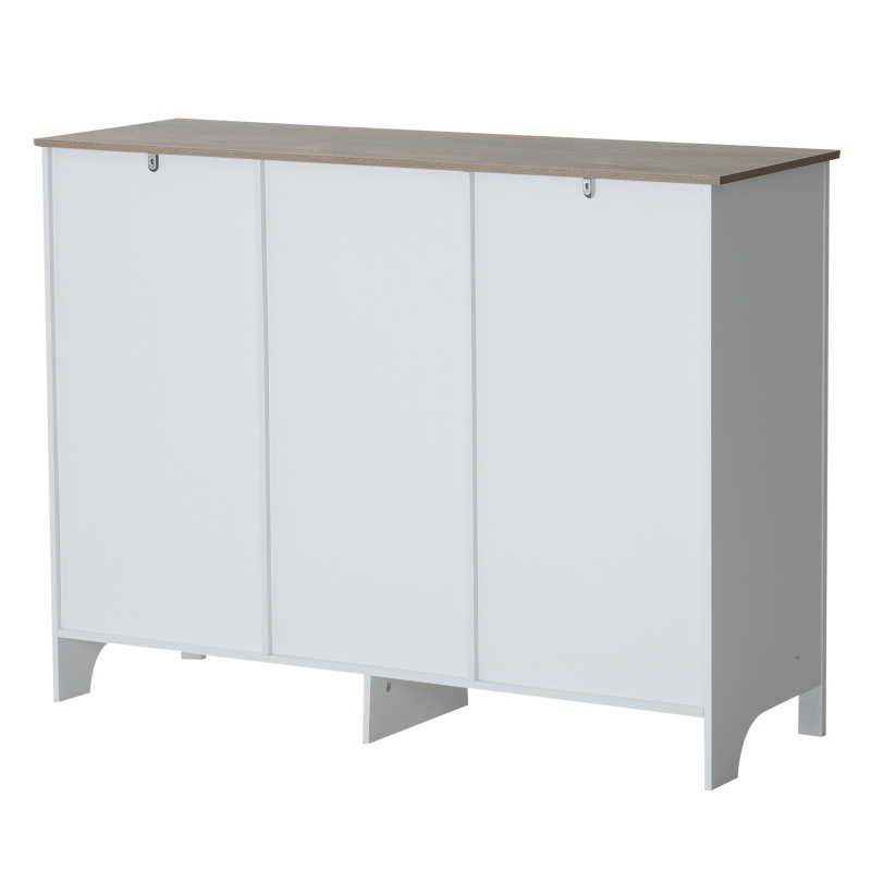 HOMCOM Modern Living Room Sideboard Table Home Organizer 9 Cubes White