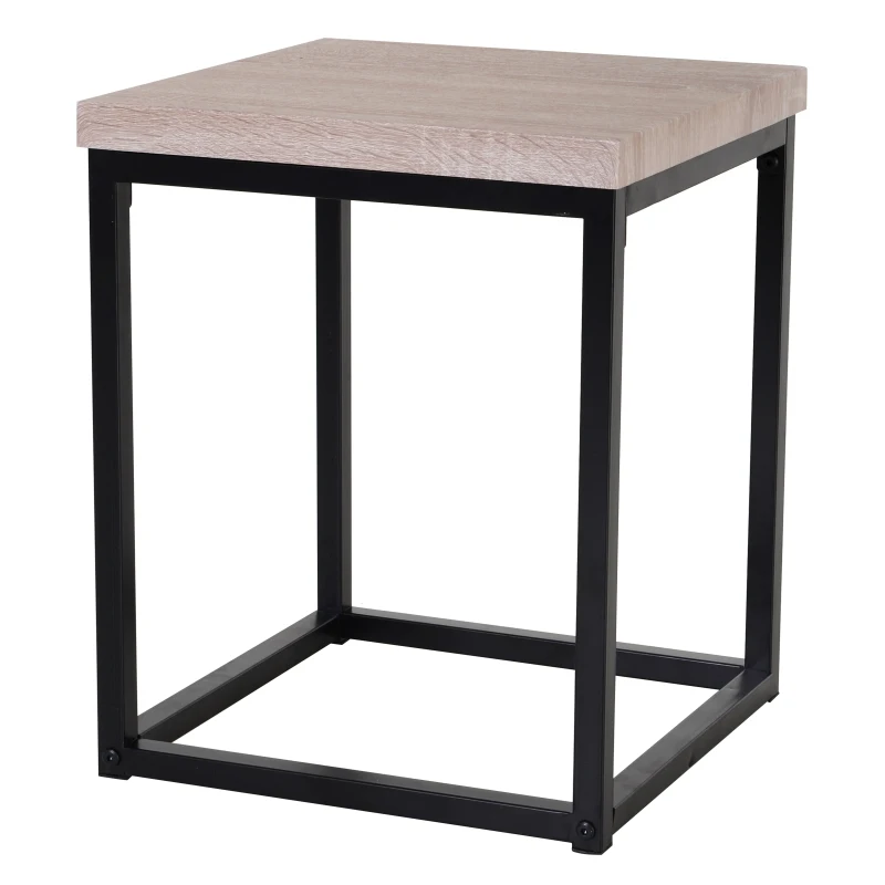 HOMCOM 5 Piece Dining Table Set, Square Kitchen Table Set With Stools for Small Space, Breakfast Nook, Natural Wood