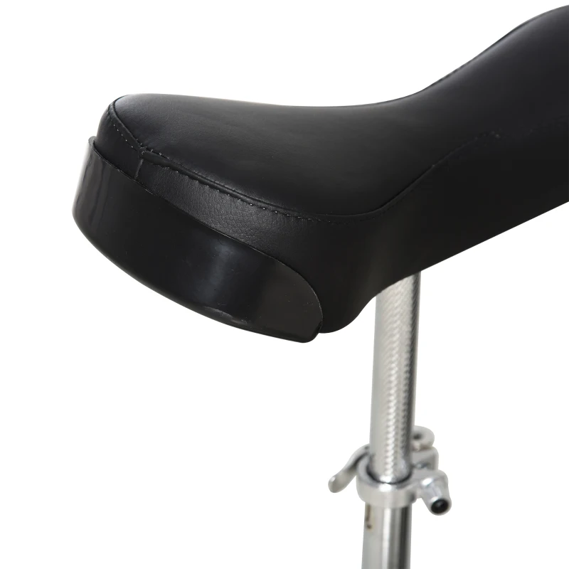 Soozier Professional Unicycle 20" Chrome Plated Pneumatic Wheel Uni-Cycle with Adjustable Height Free Stand  Cycling Black