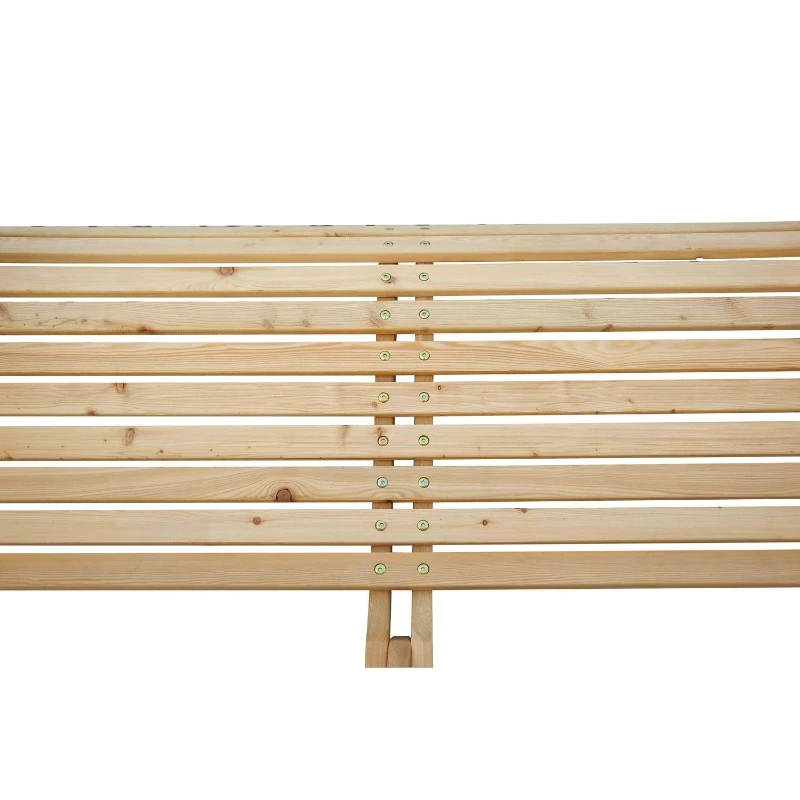 Outsunny 5ft Wooden Porch Swing Chair Seat Hanging Bench FSC Certificated Wood Deck with Chain