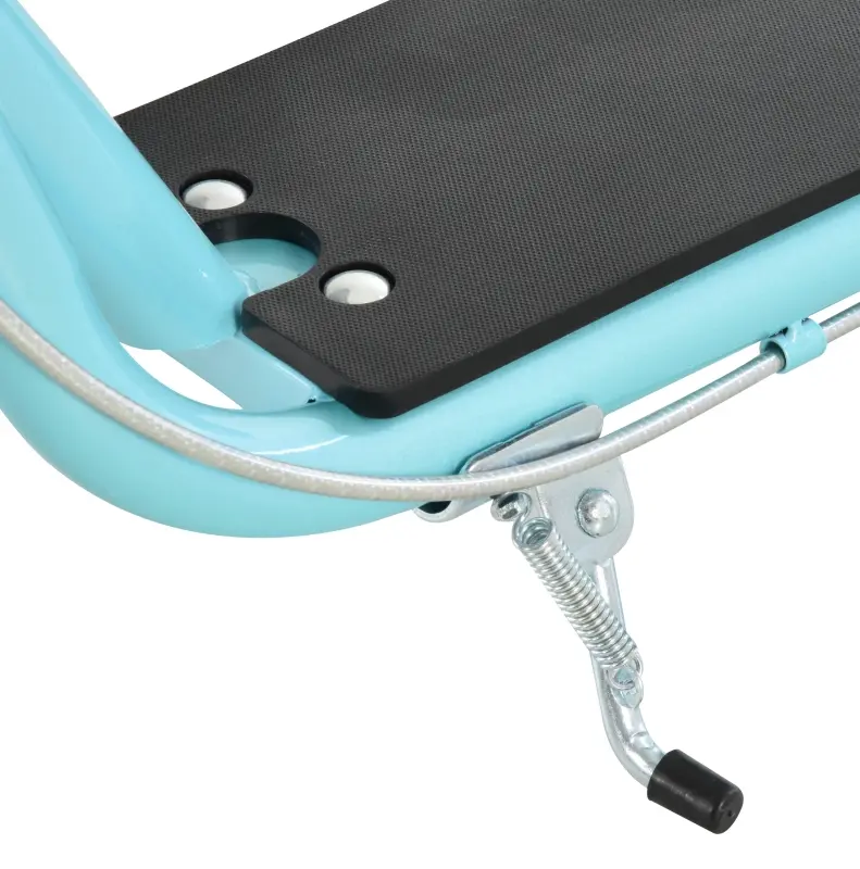 Aosom Teens Youth Scooter Ride On Toy with Adjustable Handlebar, Dual Brakes, and Inflatable Wheels For Kids 5+, Blue