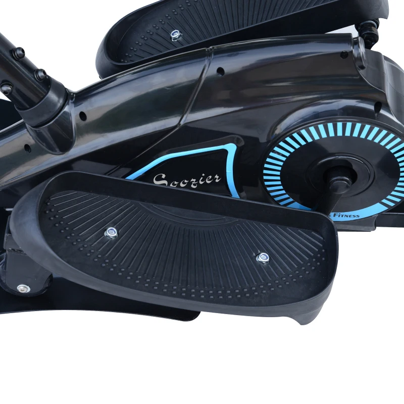 Soozier Magnetic Stepper Elliptical Machine with Adjustable Handlebar Cardio Workout Glider Trainer w/ LCD Monitor