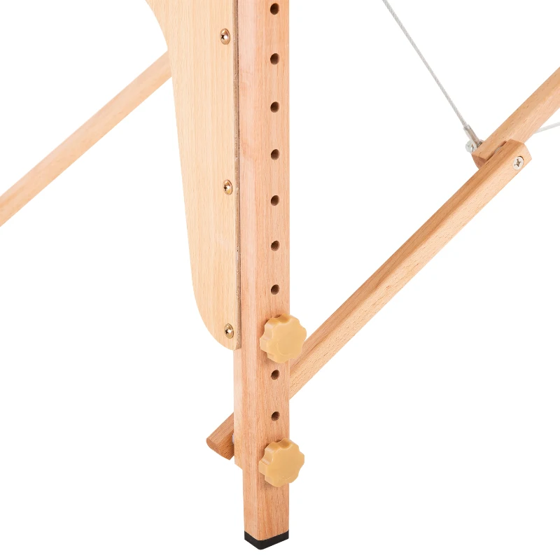 HOMCOM 3 Fold Massage Table w/ Carry Case Foldable Facial Spa Couch Dark Red