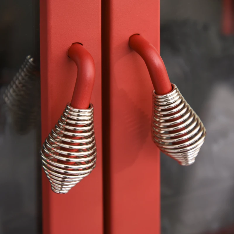 HOMCOM Electric Fireplace Heater, Fireplace Stove with Realistic LED Flames and Logs, Remote Control and Overheating Protection, 1400W, Red