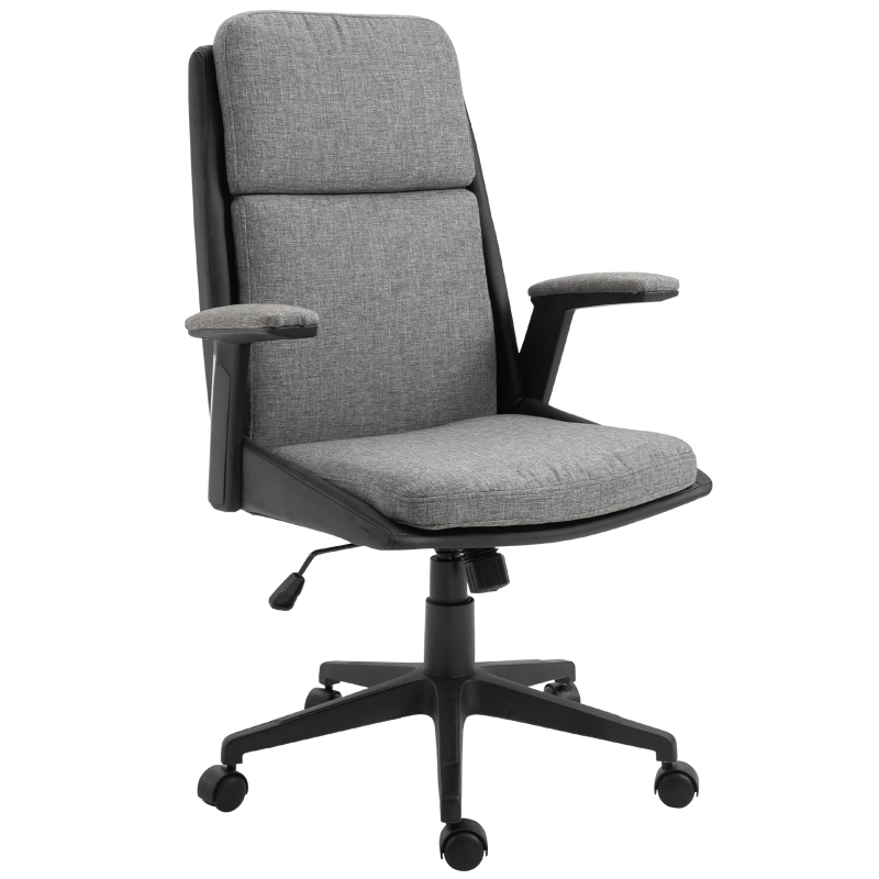 Vinsetto High Back Office Computer Swivel Rolling Task Chair with Height Adjustable Comfort and Easy Padded Armrests