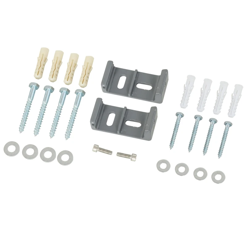 Outsunny 10' Retractable Folding Patio Privacy Side Awning with 50+ UV Protection, 2 Wall Brackets, & Polyester, White