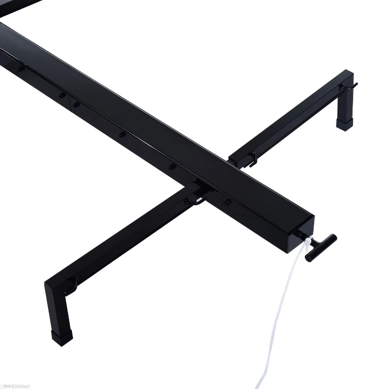 HOMCOM Roof Mounted Skateboard Ceiling Lift Rack Hoist Pulley Rope Bike Storage Systems Black