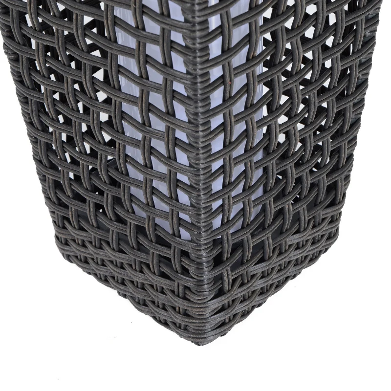 Outsunny LED Lamp Standing Floor Light Solar Powered Décor Patio Yard Rattan Wicker