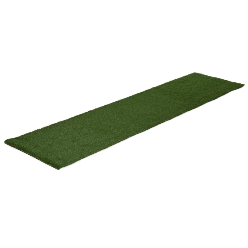 Outsunny 13.1' x 3.3' Artificial Grass Carpet Garden Synthetic Turf Outdoor Fake Grass Mat Lawn with 35mm Pile Height Drain Holes
