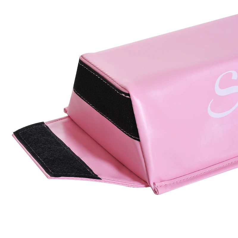 Soozier 4FT Sectional Floor Balance Beam Foam Gymnastic Training Low Height Beam for Kids Home Gym Pink