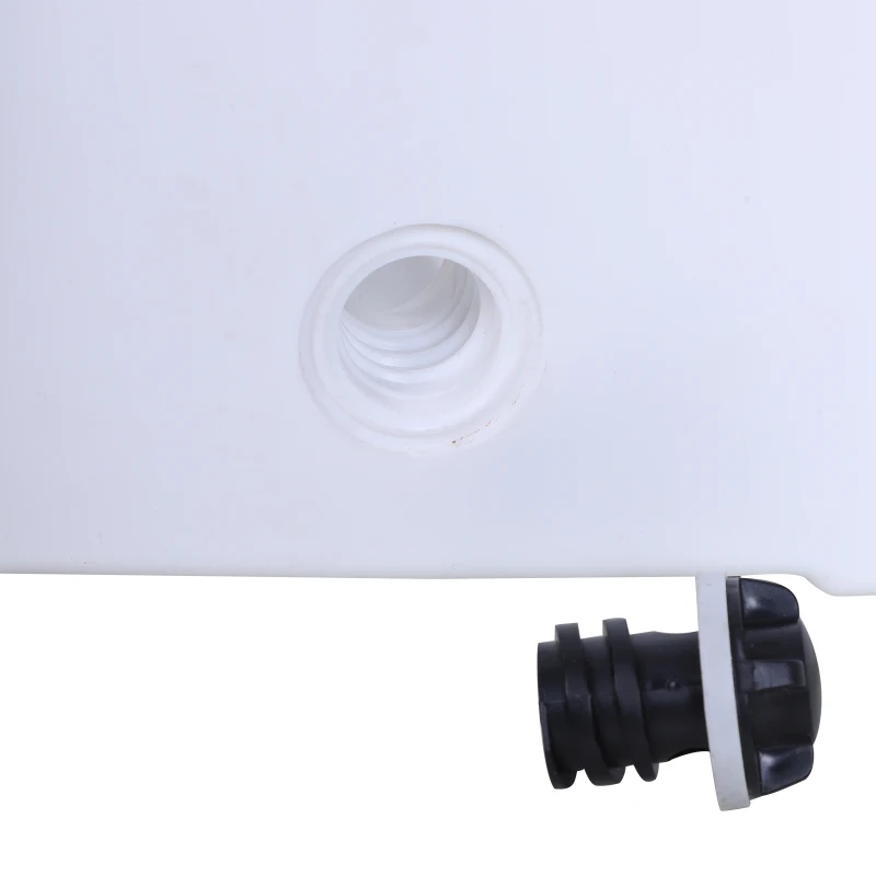 Outsunny 50 Quart Heavy Duty Ice Cooler Outdoor Insulated Cooling Box Easy Portable Cooling Bin White