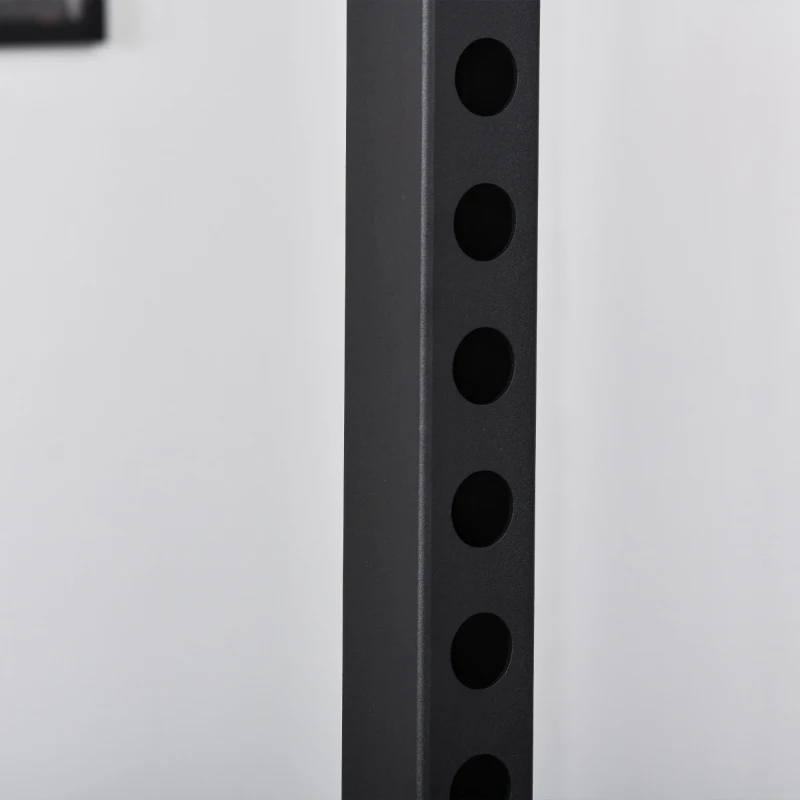 Soozier Multi-Functional Power Tower Dip Station Pull Up Bar Lat Pull Down Machine, Power Cage Fitness Equipment for Home Gym, Weightlifting Barbell Squat Rack, Dip Workout Station