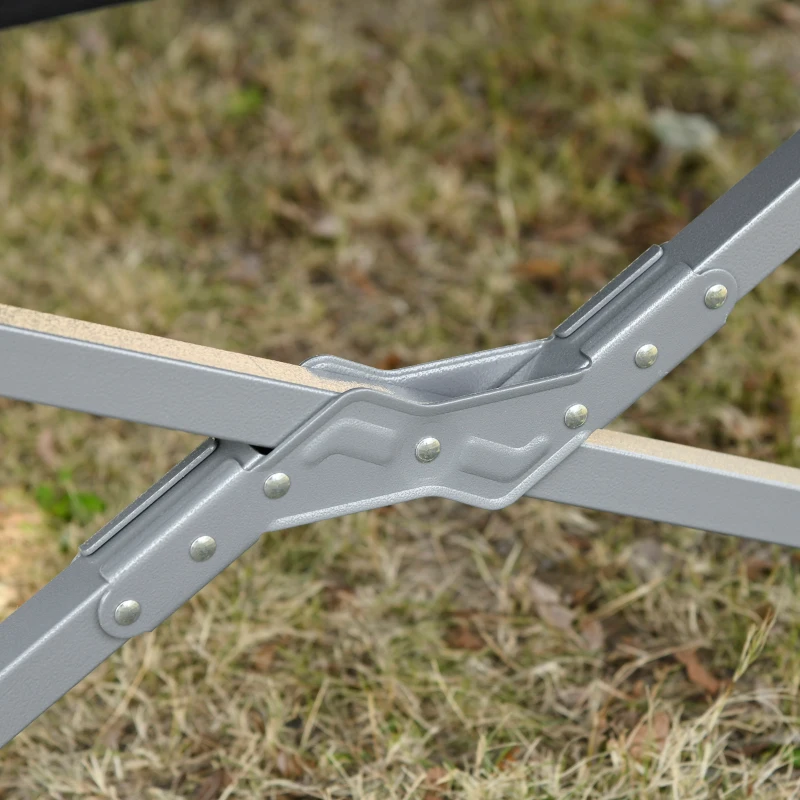 Outsunny Folding Camping Cot Portable Outdoor Sleeping Bed w/ Carrying Bag Black