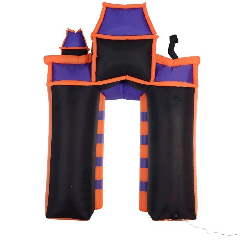 HOMCOM 10’ Halloween Inflatable Archway Indoor Outdoor Decoration - Frankenstein Haunted House
