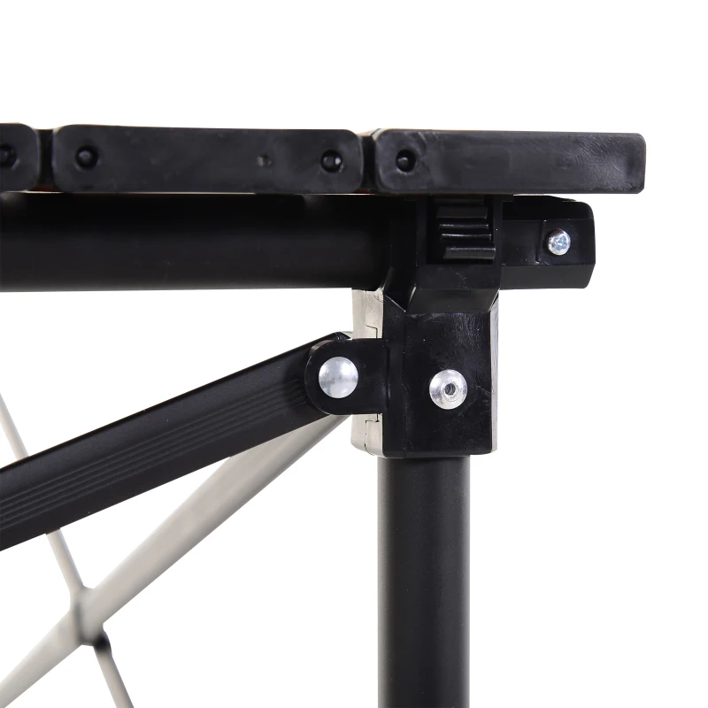 Outsunny Portable Roll-up Aluminum Folding Picnic Table Outdoor Lightweight BBQ Party, with Carrying Bag