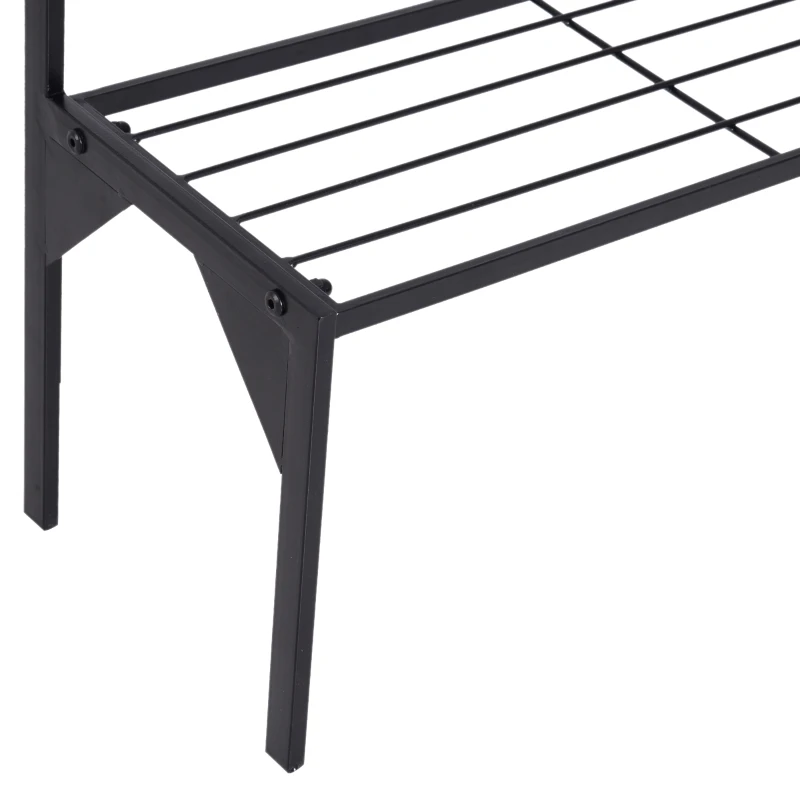 Outsunny Outdoor Plant Stand, 3 Tier Flower Stand, Metal Plant Shelf for Indoor Home & Outdoor Patio Balcony Yard Use