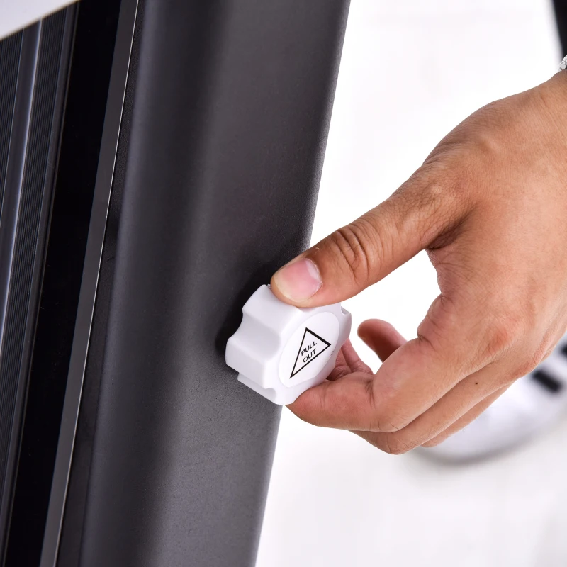 Soozier 2.0 HP Electric Folding Treadmill Machine 16'' Wide Tread Belt w/ LED Display 12 Pre-Set Programs 7.5 MPH Max Speed w/ Cup Holder & Mobile Phone Space - Black