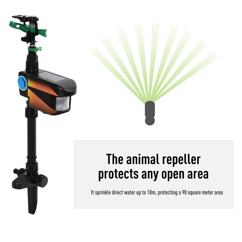 Pawhut Motion Activated Animal Repellent Scarecrow Garden Sprinkler