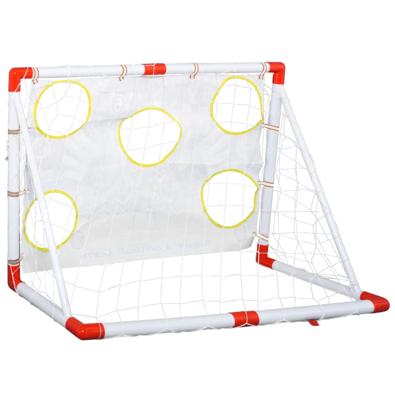 Qaba Football Goal Folding Indoor Outdoor with All Weather Net Kids Adults