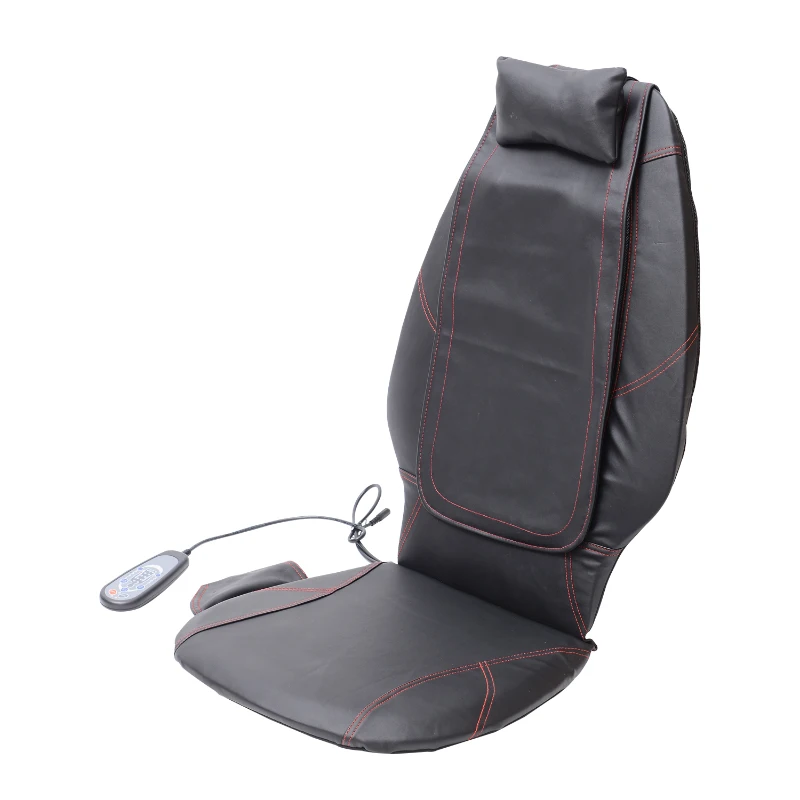 Open Box HomCom Personal Faux Leather Shiatsu Massager Seat Cushion Cover With Remote - Black