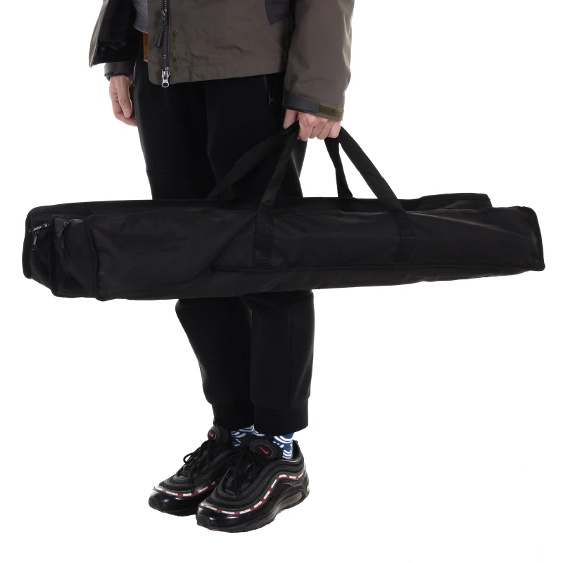 Outsunny 35" Portable Camping Table Lightweight Outdoor Picnic Table with Work Surface and Adjustable Height