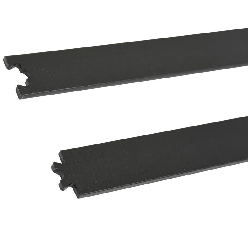 HOMCOM Sliding Barn Door Kits Hardware Closet Set Track System for Double Wooden Door Industrial Wheel Style Roller